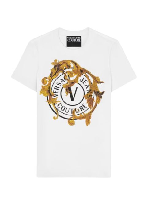 T-shirt con cristalli Porcelain Barocco VERSACE JEANS COUTURE | T-shirt | 79HAHE01 CJ02EG03